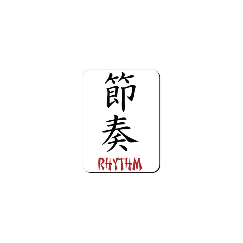Aimant Rythme écrit en japonais et en anglais