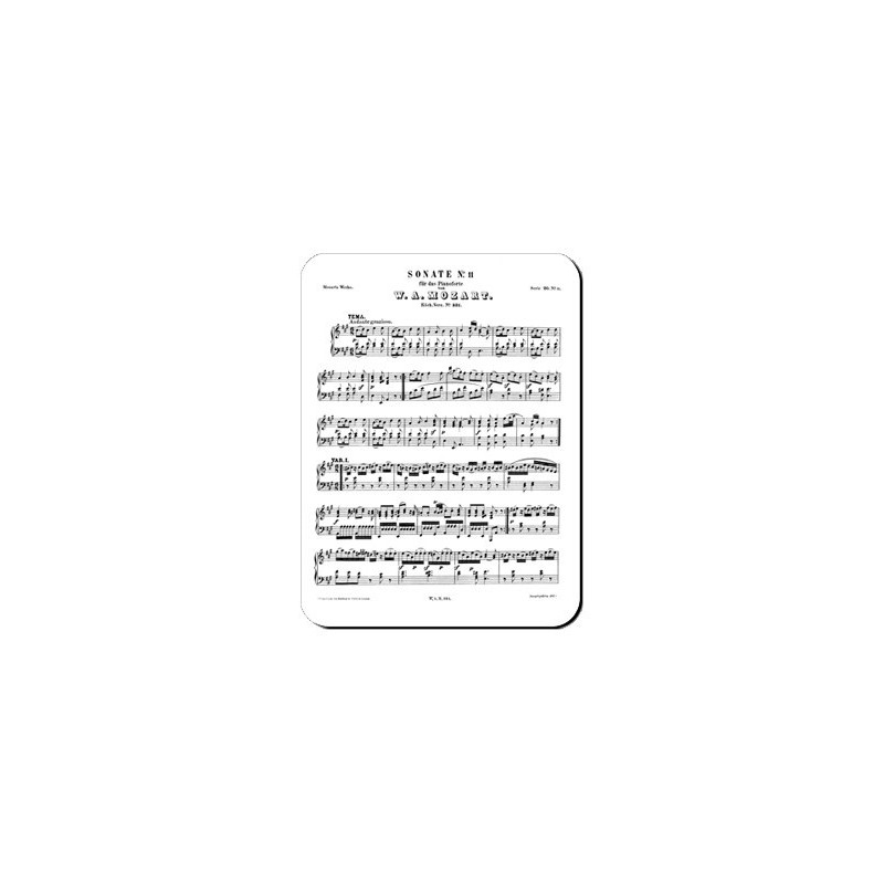 Aimant Partition de la sonate K331 de Mozart