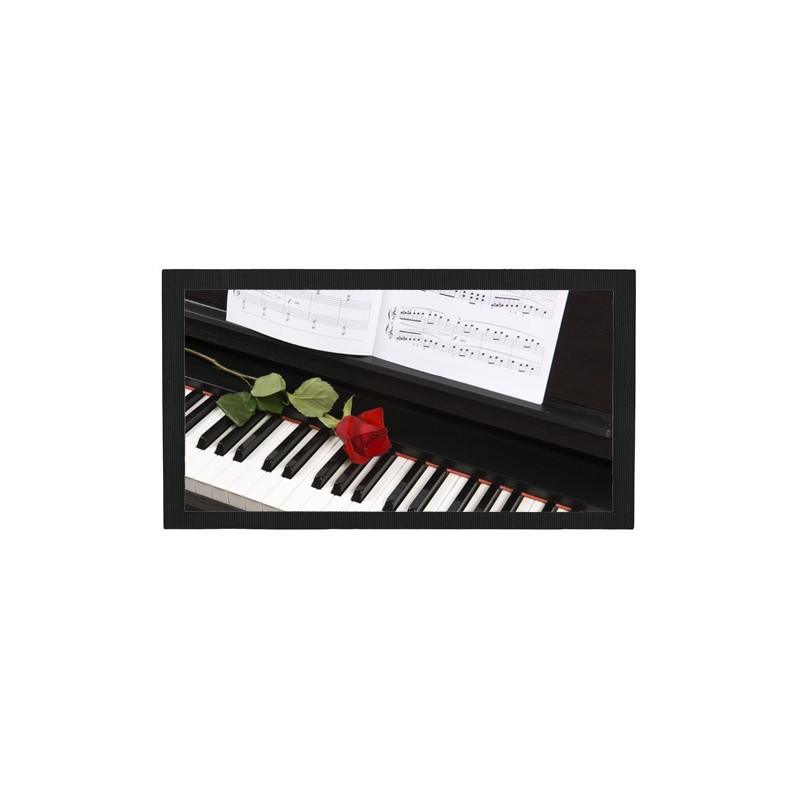 Tapis de bar : Piano, rose, partition