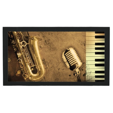 Tapis de bar : Saxophone, micro, clavier