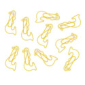 Trombones jaunes en forme de saxophone