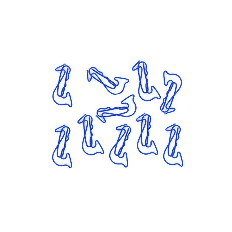Trombones bleus en forme de saxophone