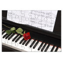 Puzzle en bois 30 pièces : Piano, rose, partition