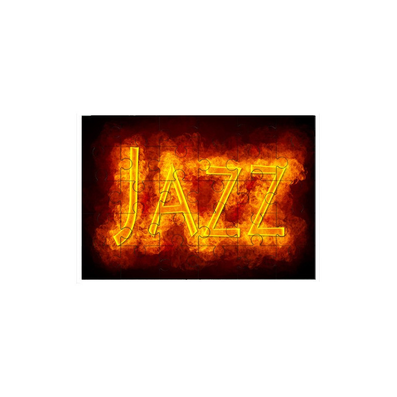 Puzzle en bois 30 pièces : Jazz en feu