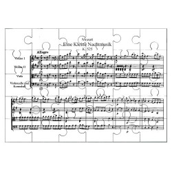 Puzzle en bois 30 pièces : Partition de la petite musique de nuit de Mozart