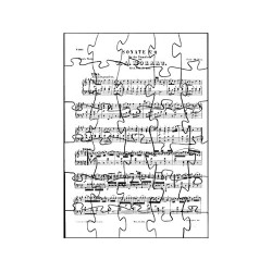 Puzzle en bois 30 pièces : Partition de la sonate k331 de Mozart