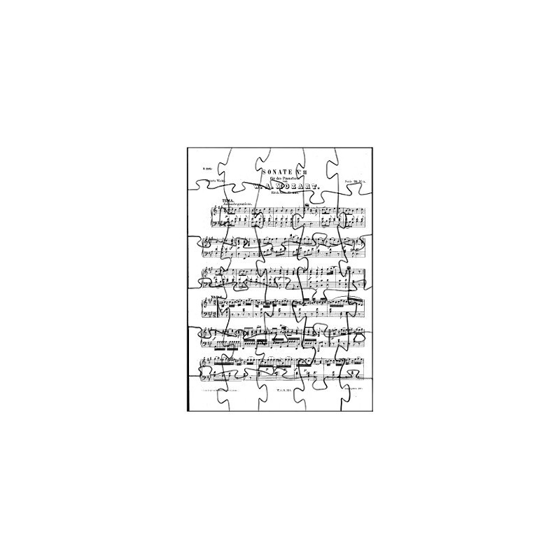 Puzzle en bois 30 pièces : Partition de la sonate k331 de Mozart