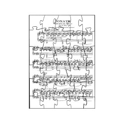 Puzzle en bois 30 pièces : Partition de la sonate op 27 n°2 de Beethoven
