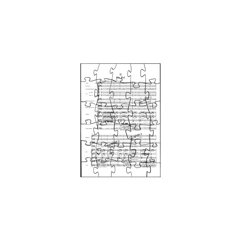 Puzzle en bois 30 pièces : Partition de la symphonie fantastique de Berlioz