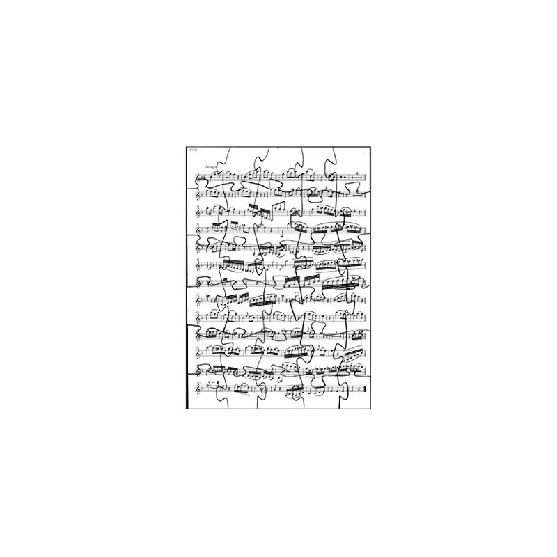 Puzzle en bois 30 pièces : Partition du concerto pour clarinette de Mozart