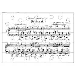 Puzzle en bois 30 pièces : Partition du nocturne op. 9 n°2 de Chopin