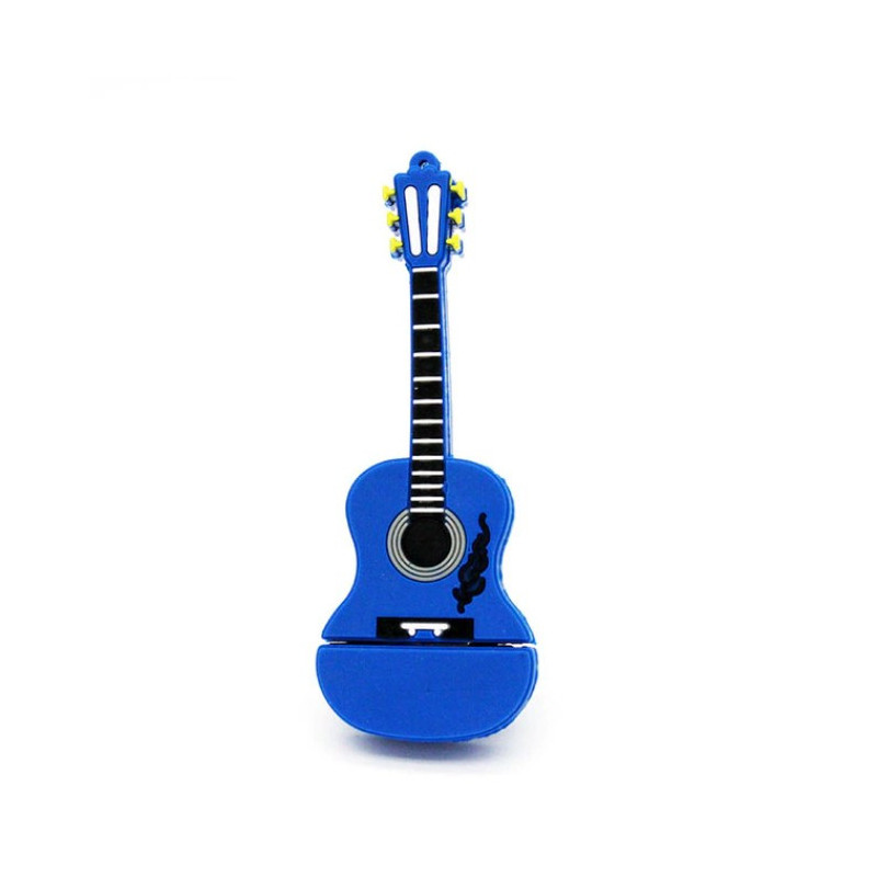 Clé USB 32 Go en forme de guitare bleue