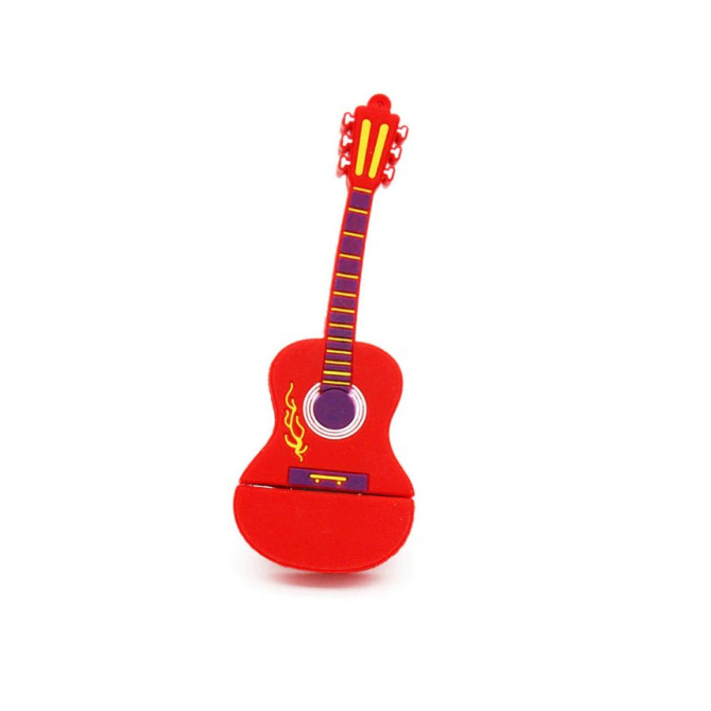 Clé USB 32 Go en forme de guitare rouge
