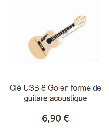 Cle USB en forme de guitare